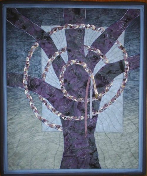 Quilted tree wall hanging